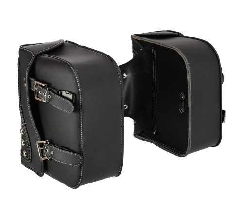 Кофри бокові для мотоцикла зі шкірозамінника SP-Sport 2шт 35x30x15см чорний