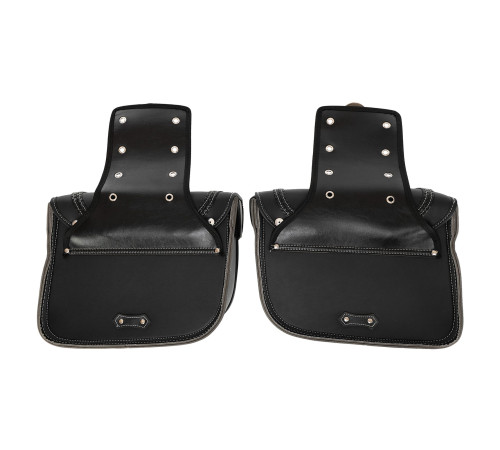 Кофри бокові для мотоцикла зі шкірозамінника SP-Sport 2шт 35x30x15см чорний