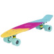 Пенні борд Penny Board круїзер пластиковий 22" FISH COLOR жовтий-малиновий-м'ятний