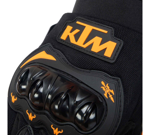 Мотоперчатки короткие для города с защитой KTM M-XXL черный-оранжевый