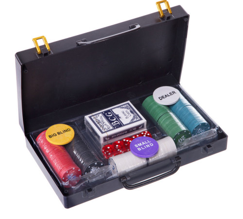 Набор для покера в пластиковом кейсе Texas Holdem Poker set SP-Sport 200 фишек