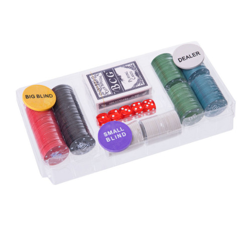 Набор для покера в пластиковом кейсе Texas Holdem Poker set SP-Sport 200 фишек