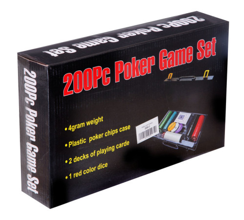 Набор для покера в пластиковом кейсе Texas Holdem Poker set SP-Sport 200 фишек
