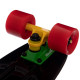 Пенні борд Penny Board круїзер пластиковий 22" FISH чорний-жовтий-червоний