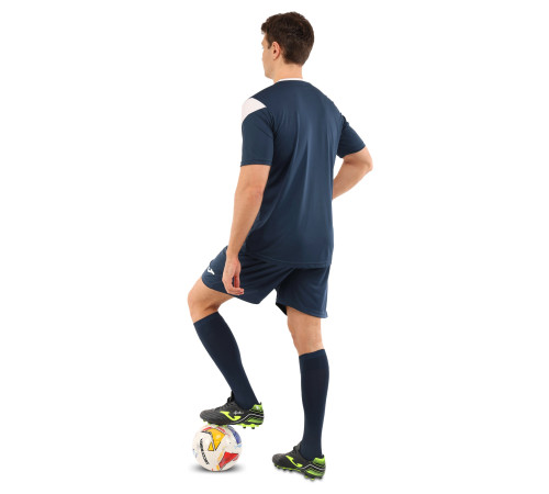 Форма футбольна комплект футболка та шорти Joma PHOENIX 4XS-2XL темно-синій-білий