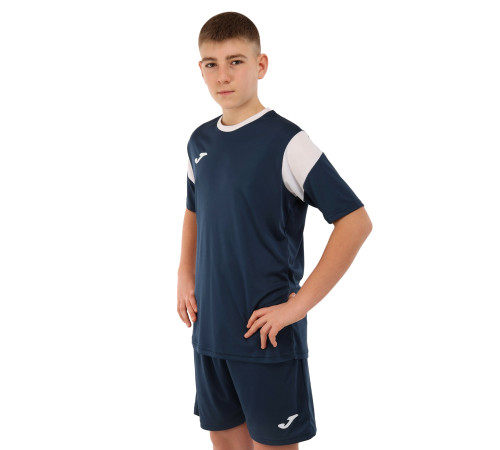 Форма футбольна комплект футболка та шорти Joma PHOENIX 4XS-2XL темно-синій-білий