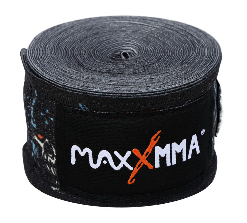 Бинты боксерские с принтом Череп полиэстер с эластаном 2штуки MAXXMMA 3м цвета в ассортименте
