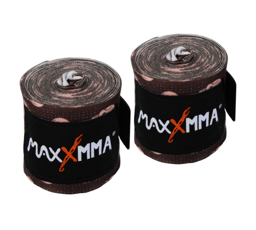 Бинты боксерские с принтом Череп полиэстер с эластаном 2штуки MAXXMMA 3м цвета в ассортименте