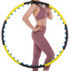 Обруч для схуднення масажний розбірний Хула Хуп Hula Hoop DOUBLE GRACE MAGNETIC 8 секцій жовтий-чорний