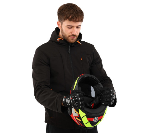 Моторукавиці короткі для міста із захистом YAMEI-MOTOR M-XL чорний-сірий