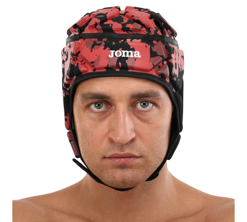 Шолом захисний м'який для гри в регбі Joma PROTECT M-L чорний-червоний