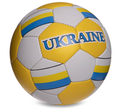 М'яч футбольний BALLONSTAR UKRAINE №5 PU білий-жовтий-блакитний