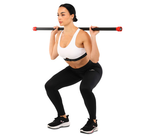Бодибар Body Bar Zelart вес 2кг черный-красный