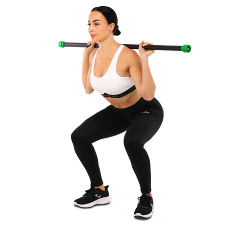 Бодибар Body Bar Zelart вес 4кг черный-зеленый