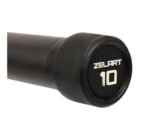 Бодібар Body Bar Zelart вага 10кг чорний-фіолетовий