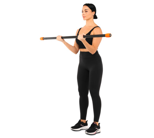 Бодібар Body Bar Zelart вага 3кг чорний-помаранчевий