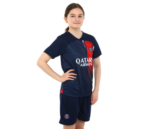 Форма футбольная детская с символикой футбольного клуба PSG домашняя 2024 SP-Sport 20-28 синий-красный