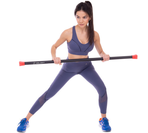Бодибар Body Bar Zelart вес 2кг черный-красный
