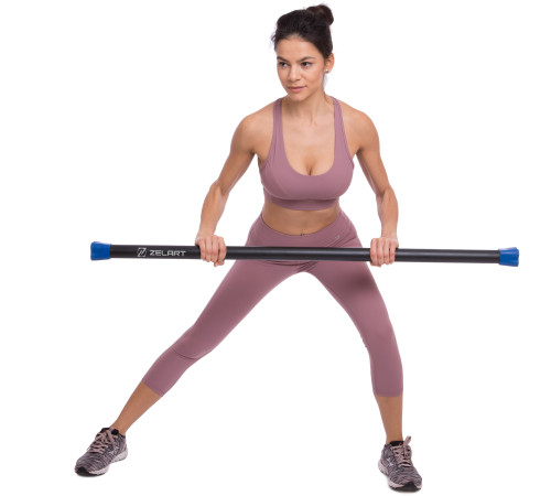 Бодибар Body Bar Zelart вес 9кг черный-синий