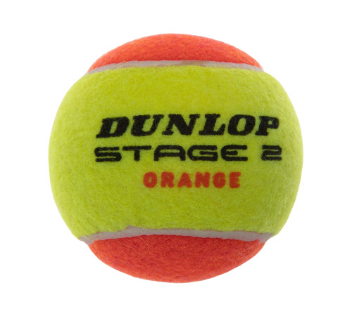 М'ячі для великого тенісу DUNLOP STAGE 2 ORANGE 3шт салатовий- помаранчевий