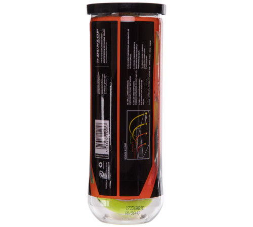М'ячі для великого тенісу DUNLOP STAGE 2 ORANGE 3шт салатовий- помаранчевий