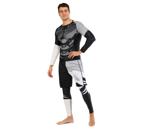 Шорты спортивные мужские Domino S-3XL черный-белый