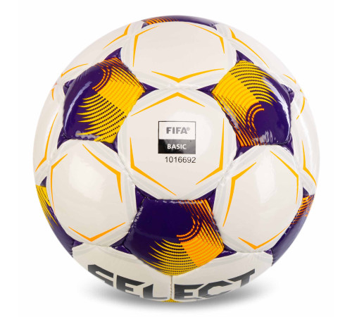 М'яч футбольний SELECT DIAMOND FIFA BASIC V26 №4 білий-помаранчевий