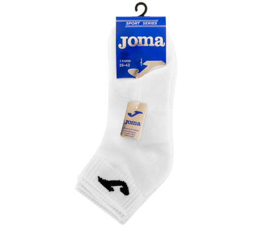 Набор носков спортивных унисекс коротких 3штуки Joma SPORT размер 39-46 белый