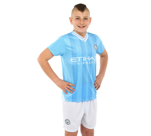 Форма футбольна дитяча із символікою футбольного клубу MANCHESTER CITY домашня 2024 SP-Sport 20-28 блакитний