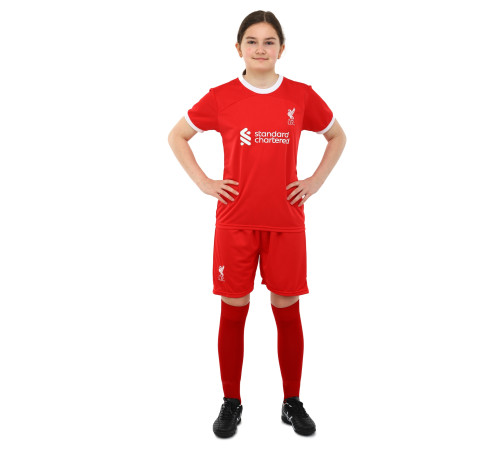 Форма футбольна дитяча із символікою футбольного клубу LIVERPOOL домашня 2024 SP-Sport 20-28 червоний-білий