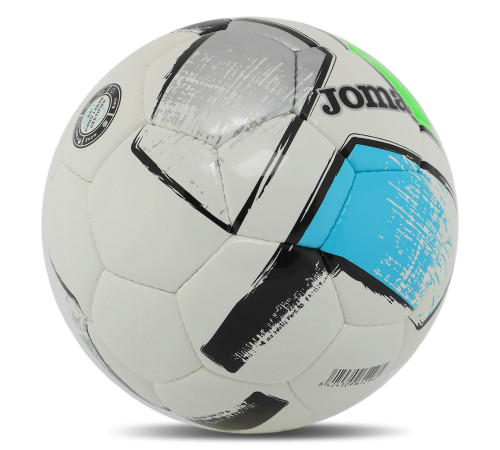 М'яч футбольний Joma DALI II №5 PU сірий-зелений-синій