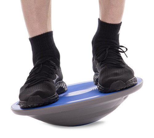 Диск балансировочный балансборд BALANCE BOARD Zelart 40х8см синий-серый