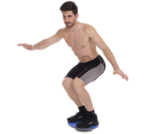 Диск балансировочный балансборд BALANCE BOARD Zelart 40х8см синий-серый