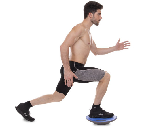 Диск балансировочный балансборд BALANCE BOARD Zelart 40х8см синий-серый