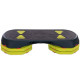 Степ-платформа для фітнесу та аеробіки 3 рівня висоти MDBuddy (MD1712) 108x42x10-20см чорний-зелений