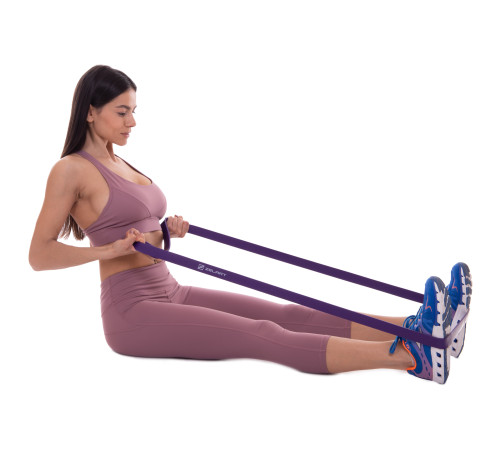 Гума петля для підтягувань та тренувань стрічка силова Zelart POWER LOOP 20-45кг фіолетовий
