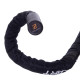 Канат для кросфіту в захисному рукаві Combat Battle Rope Zelart 12м чорній