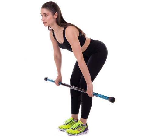 Бодибар Body Bar Zelart вес 4кг черный-голубой