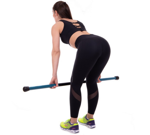 Бодибар Body Bar Zelart вес 4кг черный-голубой