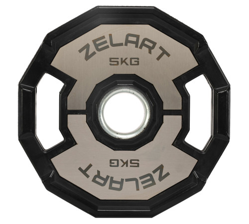 Млинці диски гумові 2 Handle металева втулка Zelart 51мм 5кг чорний