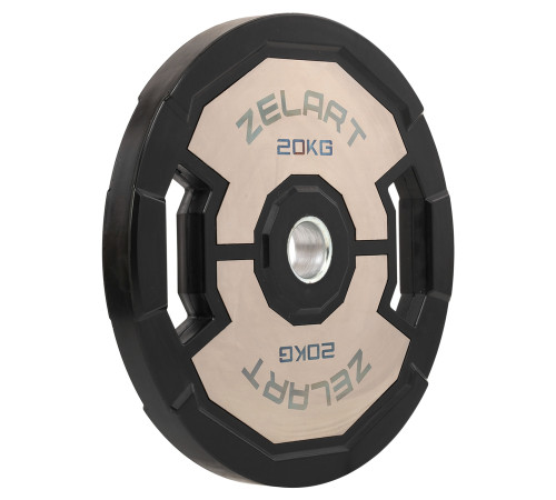 Млинці диски гумові 2 Handle металева втулка Zelart 51мм 20кг чорний