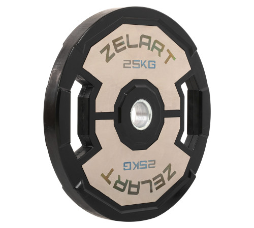 Млинці диски гумові 2 Handle металева втулка Zelart 51мм 25кг чорний