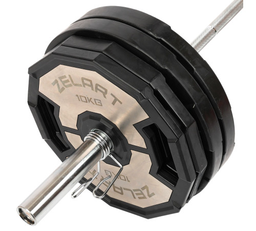 Млинці диски гумові 2 Handle металева втулка Zelart 51мм 25кг чорний