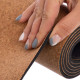 Килимок для йоги Пробковий каучуковий двошаровий Yoga mat Record 183x61мx0.4cм з принтом Мандала коричневий
