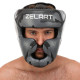 Шлем боксерский с полной защитой PU Zelart S-XL черный-серый