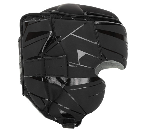 Шолом боксерський у мексиканському стилі шкіряний FISTRAGE INTENSE FIGHTER S-XL сірий-чорний