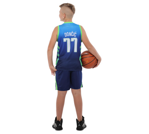 Форма баскетбольная детская NBA клуб Mavs 77 S-2XL синий-желтый