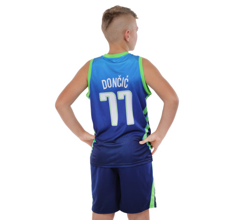 Форма баскетбольная детская NBA клуб Mavs 77 S-2XL синий-желтый