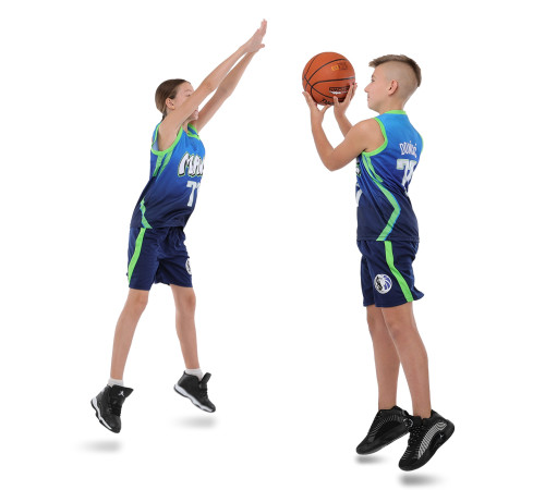 Форма баскетбольная детская NBA клуб Mavs 77 S-2XL синий-желтый