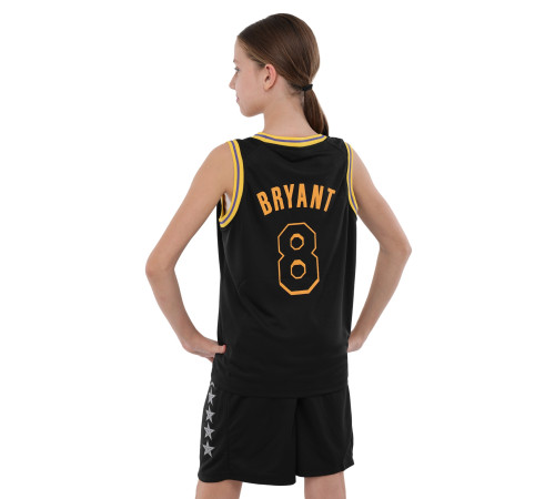 Форма баскетбольна дитяча NBA клуб Los Angeles Lakers 8 S-2XL чорний-жовтий
